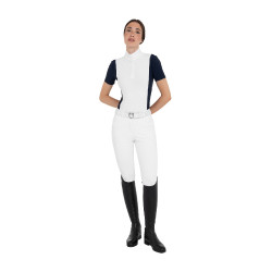 Damen-Wettkampf-Poloshirt kurzarm mit Mesh-Einsätzen Equestro