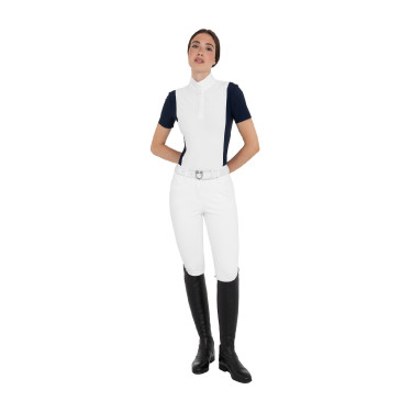 Damen-Wettkampf-Poloshirt kurzarm mit Mesh-Einsätzen Equestro