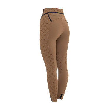 Damen-Leggings mit hoher Taille aus technischem Monogrammstoff Equestro