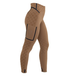 Damen-Leggings mit hoher Taille aus technischem Monogrammstoff Equestro