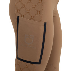Damen-Leggings mit hoher Taille aus technischem Monogrammstoff Equestro