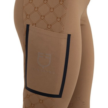Damen-Leggings mit hoher Taille aus technischem Monogrammstoff Equestro
