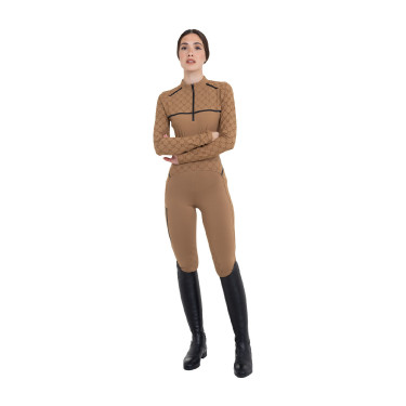 Damen-Leggings mit hoher Taille aus technischem Monogrammstoff Equestro