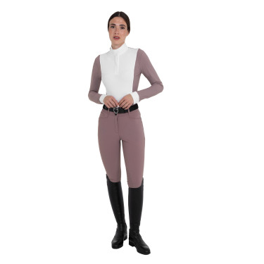 Damenreithose mit hohem Bund und Kniegrip Equestro Damen Damenreithose mit hohem Bund und Kniegrip Equestro Damen
