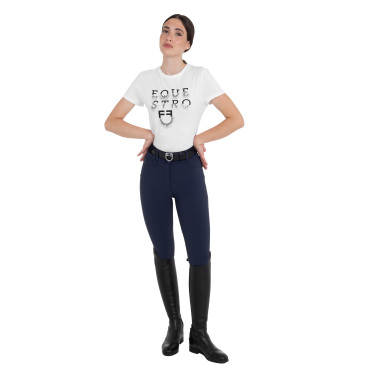 Damenreithose mit hohem Bund und Kniegrip Equestro Damen Damenreithose mit hohem Bund und Kniegrip Equestro Damen