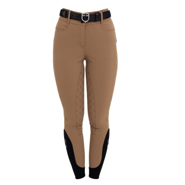 Damenreithose mit hoher Taille, Vollgrip, Equestro Monogramm Damen