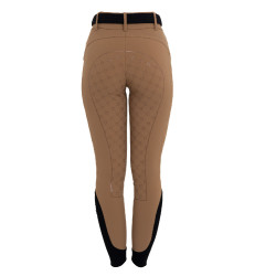 Damenreithose mit hoher Taille, Vollgrip, Equestro Monogramm Damen