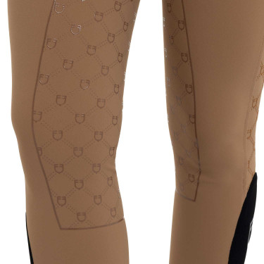 Damenreithose mit hoher Taille, Vollgrip, Equestro Monogramm Damen