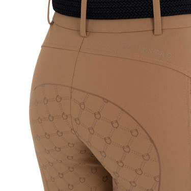 Damenreithose mit hoher Taille, Vollgrip, Equestro Monogramm Damen