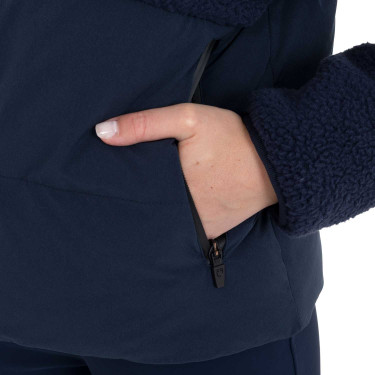 Damen-Daunenjacke mit Teddy-Einsätzen Equestro