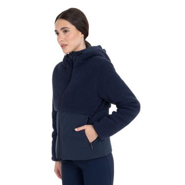 Damen-Daunenjacke mit Teddy-Einsätzen Equestro
