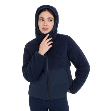 Damen-Daunenjacke mit Teddy-Einsätzen Equestro