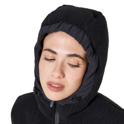 Damen-Daunenjacke mit Teddy-Einsätzen Equestro