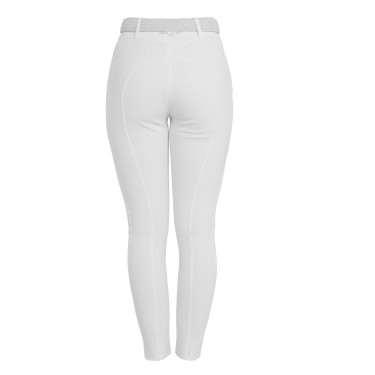 Damenreithose mit hoher Taille, Full-Grip, mit Strass Equestro Damen