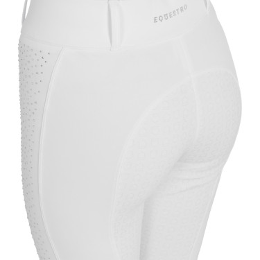 Damenreithose mit hoher Taille, Full-Grip, mit Strass Equestro Damen