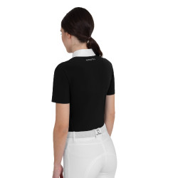 Damen-Kurzarm-Turnierpolo mit Strass Equestro Damen-Kurzarm-Turnierpolo mit Strass Equestro