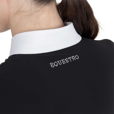 Damen-Kurzarm-Turnierpolo mit Strass Equestro Damen-Kurzarm-Turnierpolo mit Strass Equestro