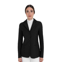 Damen-Turnierjacke Monogramm aus Samtoptikstoff Equestro