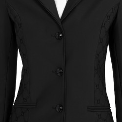 Damen-Turnierjacke Monogramm aus Samtoptikstoff Equestro