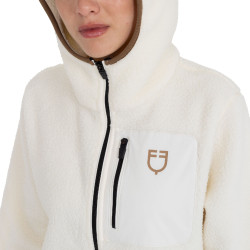 Damen-Teddyfleece-Hoodie mit Reißverschluss Equestro