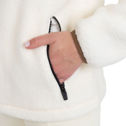 Damen-Teddyfleece-Hoodie mit Reißverschluss Equestro