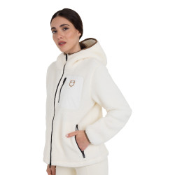 Damen-Teddyfleece-Hoodie mit Reißverschluss Equestro