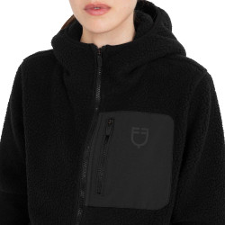 Damen-Teddyfleece-Hoodie mit Reißverschluss Equestro
