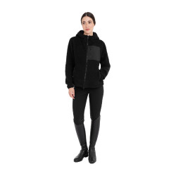 Damen-Teddyfleece-Hoodie mit Reißverschluss Equestro
