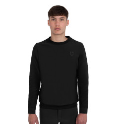 Technisches Herren-Sweatshirt mit Rundhalsausschnitt und Micro-Mesh-Einsätzen Equestro Technisches Herren-Sweatshirt mit Rundhalsausschnitt und Micro-Mesh-Einsätzen Equestro