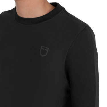Technisches Herren-Sweatshirt mit Rundhalsausschnitt und Micro-Mesh-Einsätzen Equestro Technisches Herren-Sweatshirt mit Rundhalsausschnitt und Micro-Mesh-Einsätzen Equestro