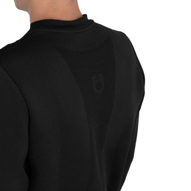 Technisches Herren-Sweatshirt mit Rundhalsausschnitt und Micro-Mesh-Einsätzen Equestro Technisches Herren-Sweatshirt mit Rundhalsausschnitt und Micro-Mesh-Einsätzen Equestro