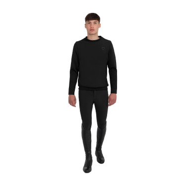 Technisches Herren-Sweatshirt mit Rundhalsausschnitt und Micro-Mesh-Einsätzen Equestro Technisches Herren-Sweatshirt mit Rundhalsausschnitt und Micro-Mesh-Einsätzen Equestro