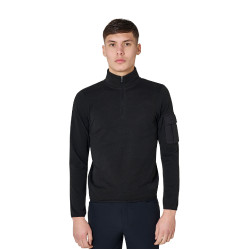 Herren-Fleecepullover mit hohem Kragen und 3/4-Reißverschluss Equestro
