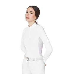 Basic Damen-Turnierpolo mit Mesh-Einsätzen Equestro