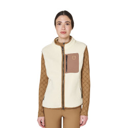 Damenweste aus Teddyfleece mit Fronttasche Equestro Damen