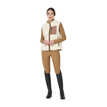 Damenweste aus Teddyfleece mit Fronttasche Equestro Damen