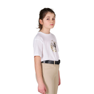 Mädchen T‑Shirt Born To Be Wild aus Baumwolle Equestro Kinder