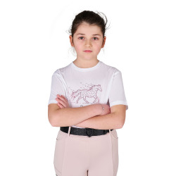 Mädchen-T-Shirt Stone Horse aus Baumwolle Equestro Kinder