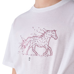 Mädchen-T-Shirt Stone Horse aus Baumwolle Equestro Kinder