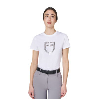 Damen-T-Shirt mit Equestro-Logo in Folie