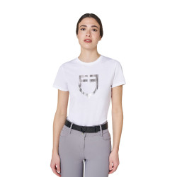 Damen-T-Shirt mit Equestro-Logo in Folie