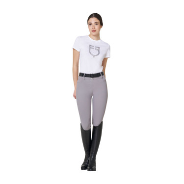 Damen-T-Shirt mit Equestro-Logo in Folie