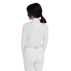 Langarm-Wettkampfpolo für Mädchen mit Strass von Equestro Kinder Langarm-Wettkampfpolo für Mädchen mit Strass von Equestro Kinder