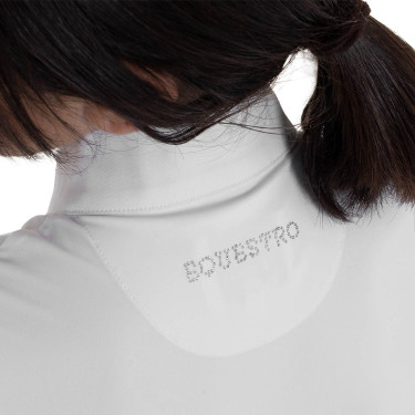 Langarm-Wettkampfpolo für Mädchen mit Strass von Equestro Kinder Langarm-Wettkampfpolo für Mädchen mit Strass von Equestro Kinder