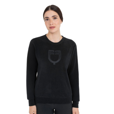 Damen-Sweatshirt mit Rundhalsausschnitt aus Fleece Equestro
