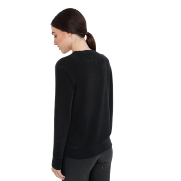 Damen-Sweatshirt mit Rundhalsausschnitt aus Fleece Equestro