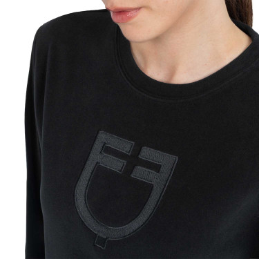 Damen-Sweatshirt mit Rundhalsausschnitt aus Fleece Equestro