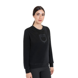 Damen-Sweatshirt mit Rundhalsausschnitt aus Fleece Equestro