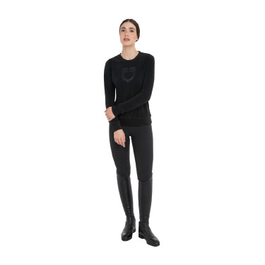 Damen-Sweatshirt mit Rundhalsausschnitt aus Fleece Equestro