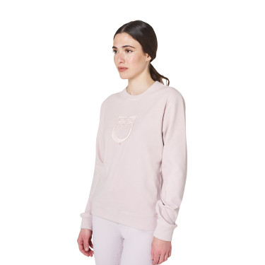 Damen-Sweatshirt mit Rundhalsausschnitt aus Fleece Equestro